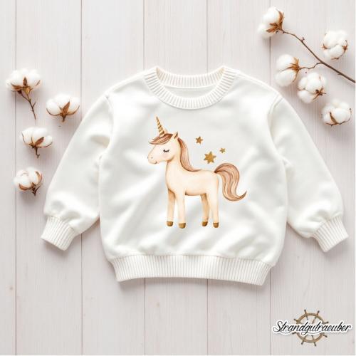 Buegelbild Einhorn mit Sternen